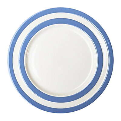 Cornishware Lunch Plate, Blue/White, Dia.26cm, Seconds Cornishware Lunch Plate, Blue/White, Dia.26cm, Seconds